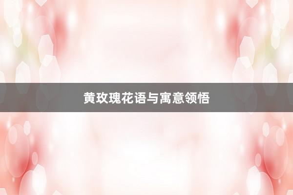 黄玫瑰花语与寓意领悟